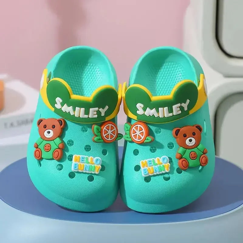 2024 Summer Baby Girl Sandals Cute Cartoon Slippers Newborn Infant Indoor Bath Anti-slip Shoes Baby Boy Beach Sandals