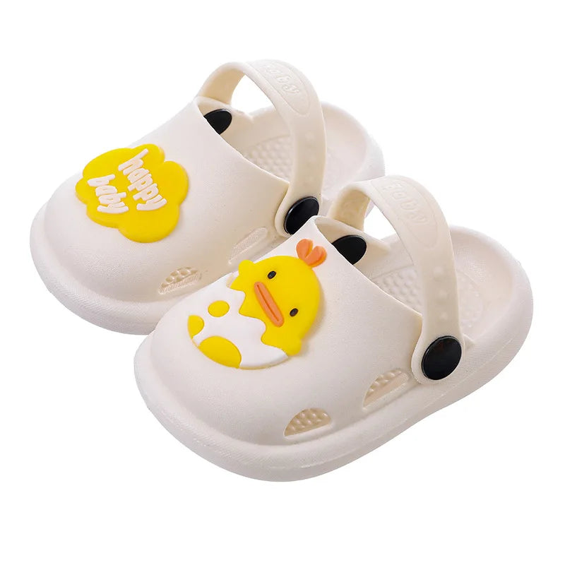 Children's Slippers - New Summer Cute Bear Design Soft-Sole Anti-Slip Indoor Bathroom Sandals for Baby Girls and Boys