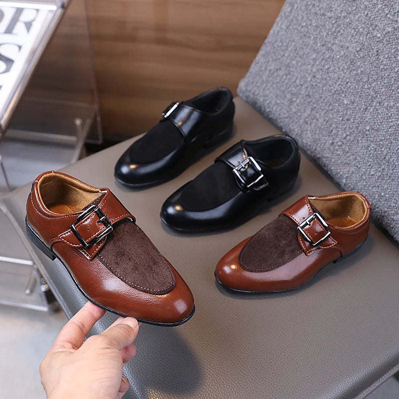 Fashion Girl Shoes 2025autumn New British Style Kid Formal Leather Shoe Simple Girls Casual Shoes Versatile Boy Performance Shoe