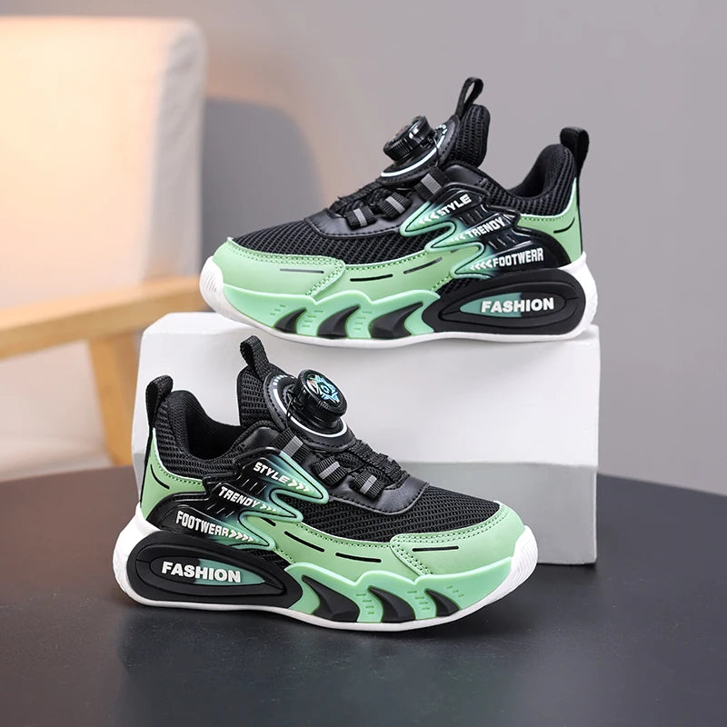 2025 Autumn Kids Sneakers Mesh Boys Sports Shoes Breathable Running Shoes Lightweight School Casual Walking Outdoor Tenis Shoes