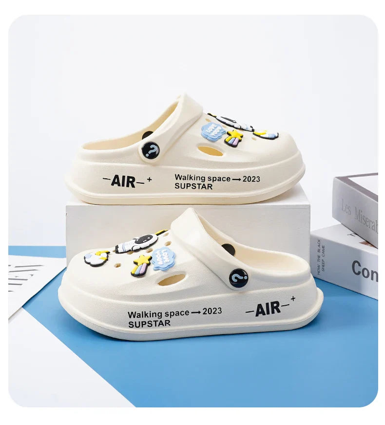 Kids Summer Sandals EVA Design Children Slippers Soft Non Slip Platform Slides Outdoor Garden Shoes High Quality Fashion Shoes