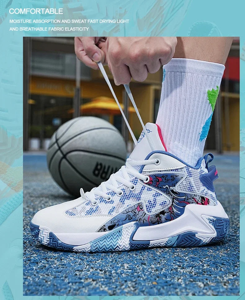 Men Basketball Shoes Light Sports Shoes Non-slip Trainer Women Unisex Breathable Athletic Outdoor Unisex High Quality Sneakers
