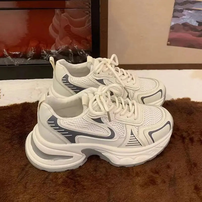 Women's Fashion Sneakers 2025 New Casual Running Sneakers Design Luxury Women's Shoes Breathable Tennis Shoes Platform Shoes