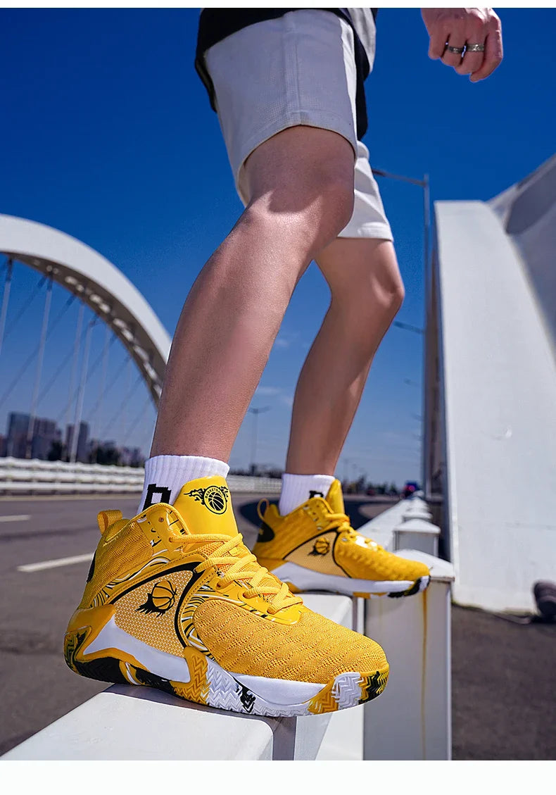 New Men's Basketball Shoes Cushion Anti Slip Sports Shoes Fitness Training Shoes Male Basketball Boots Tenis Sneakers Size 39-48