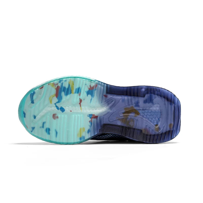 Children Fashion Sports Shoes Boys Girls Casual Rotary Buttons Outdoor Sneakers Breathable Soft Bottom Kids Mesh Running Shoes