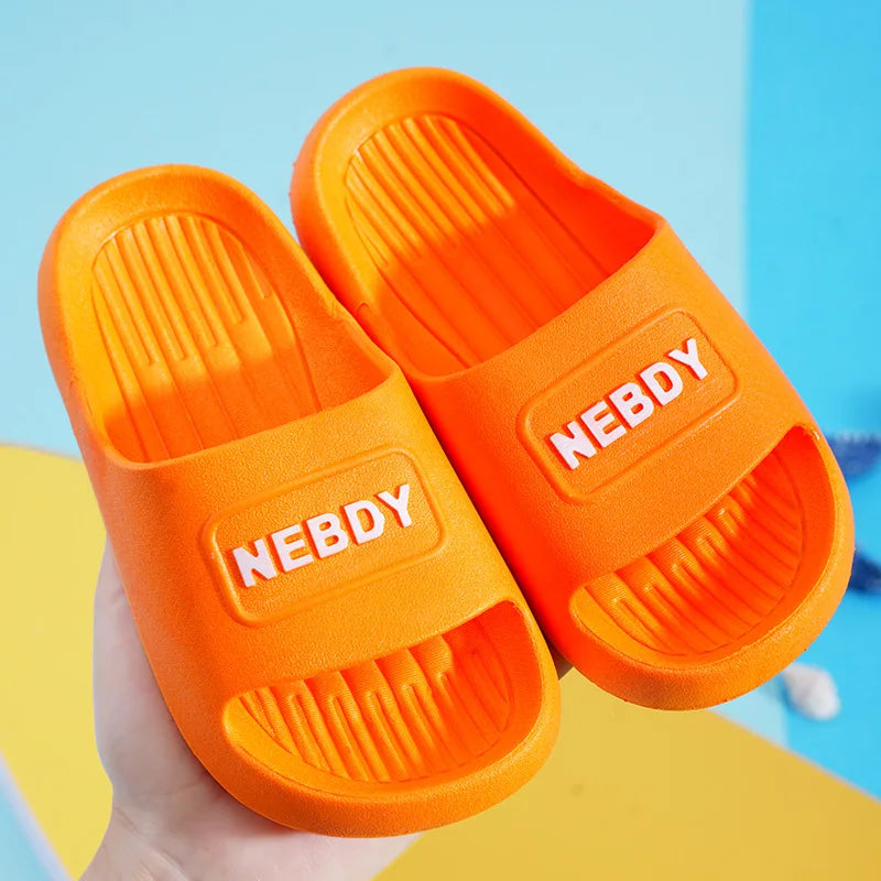 Summer Children's Indoor Slippers for Boys and Girls Bathroom Soft-Soled Thickened Anti-Slip Baby Slippers and Cool Sandals