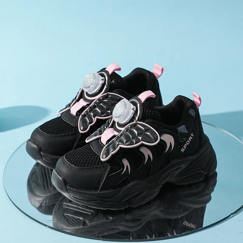 Girl's Sneakers School Running Versatile Kids Basketball Shoes Breathable Children's Sports Shoes Fashion Simple Causal Sneakers