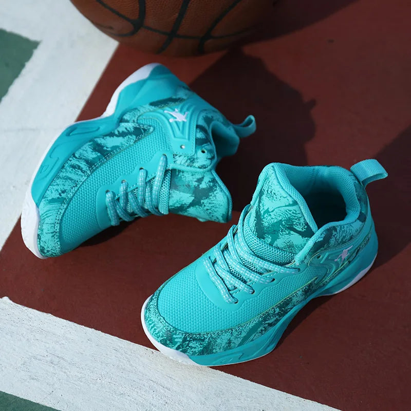 Basketball Shoes for Kids Sneakers New Boys Brand Thick Sole Non-slip Children Sports Shoes Child Boy Basket Trainer Shoes
