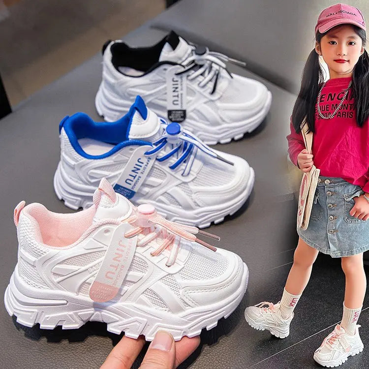 Children Mesh Sneakers Kids Boys Girls Lightweight Casual Sports Running Shoes New Arrival Soft Sole Summer Breathable Tennis