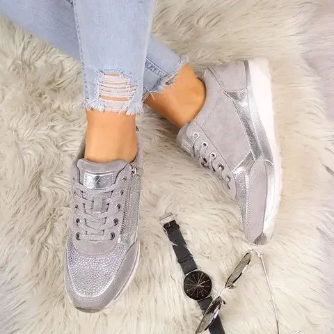 New Women's Wear-resistant Wedge Sneakers Lightweight Female Shoes Womens Vulcanized Shoes Breathable Shoes