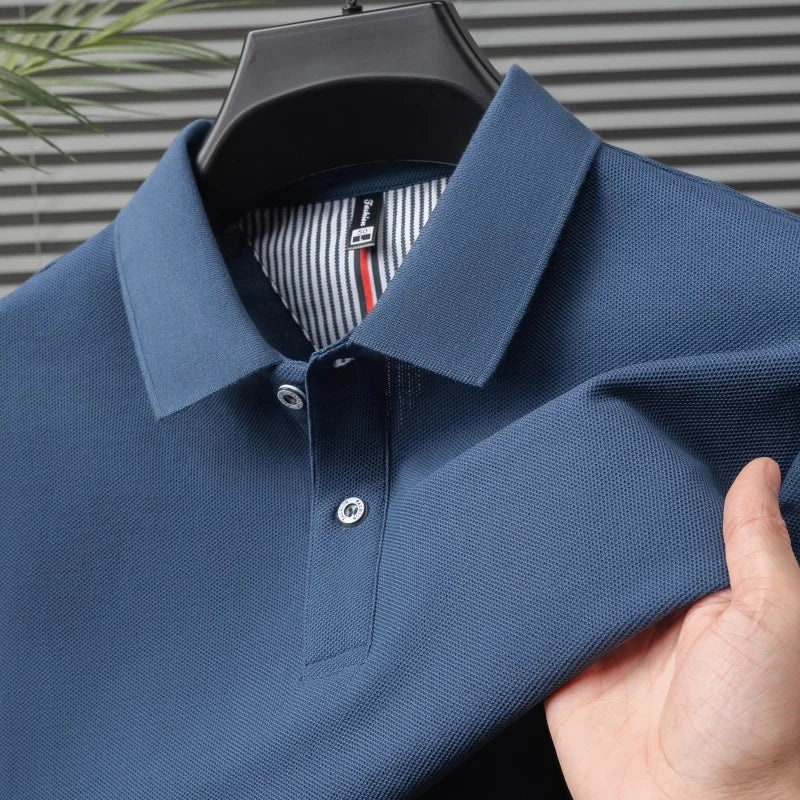 100% cotton high-quality brand summer new comfortable and breathable polo shirt men's golf business casual hot selling short top