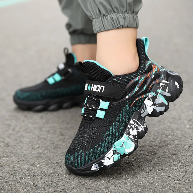Spring Autumn Children Fashion Sports Shoes Outdoor Sneakers Boys Girls Breathable Leisure Trainers Kids Casual Sneaker