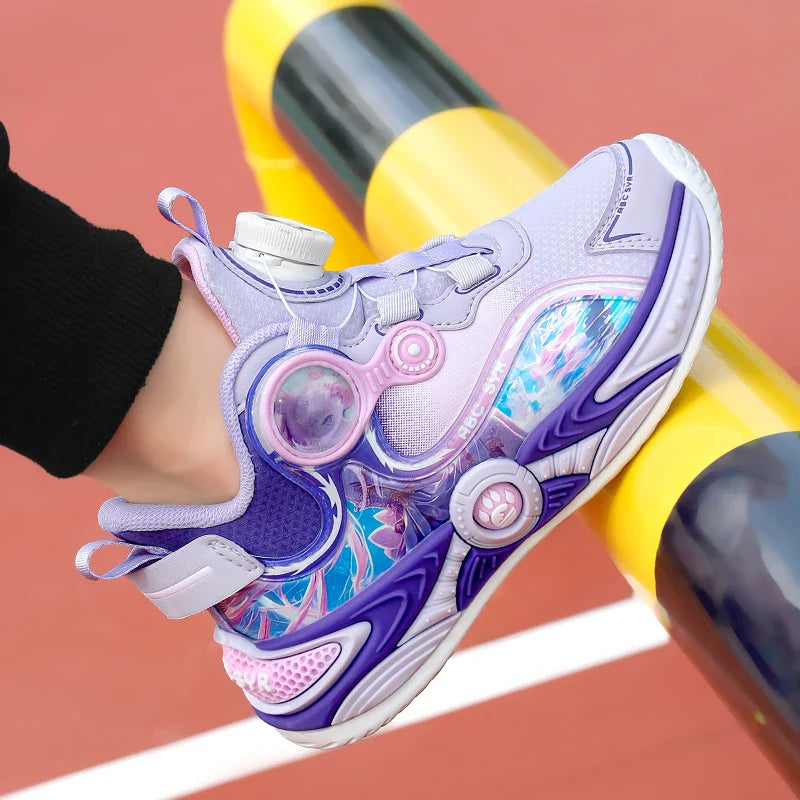 Childrens Basketball Shoes Fashion Girls Training Non Slip Sole Cushioned Sneakers Snug Soft Running Shoes for Kid