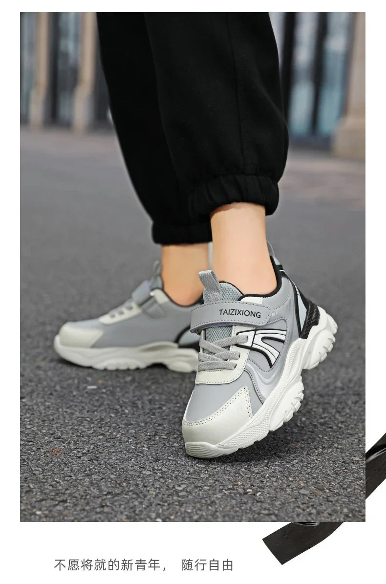 Kids Sneakers Casual Sports Shoes for Children 2025 New Design PU Leather Sneakers Boys Fashion Printed Running Shoes Trainers