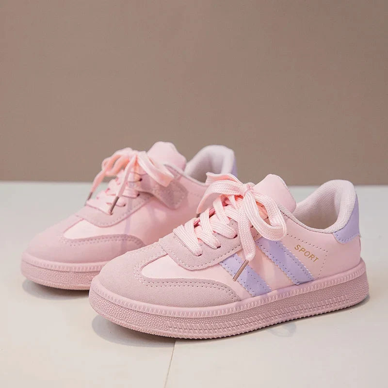 Kids Sneakers for Girls 2025 Spring Autumn New Boys Sneakers Fashion Patchwork Versatile Children Causal Tennis Shoes Hook Loop