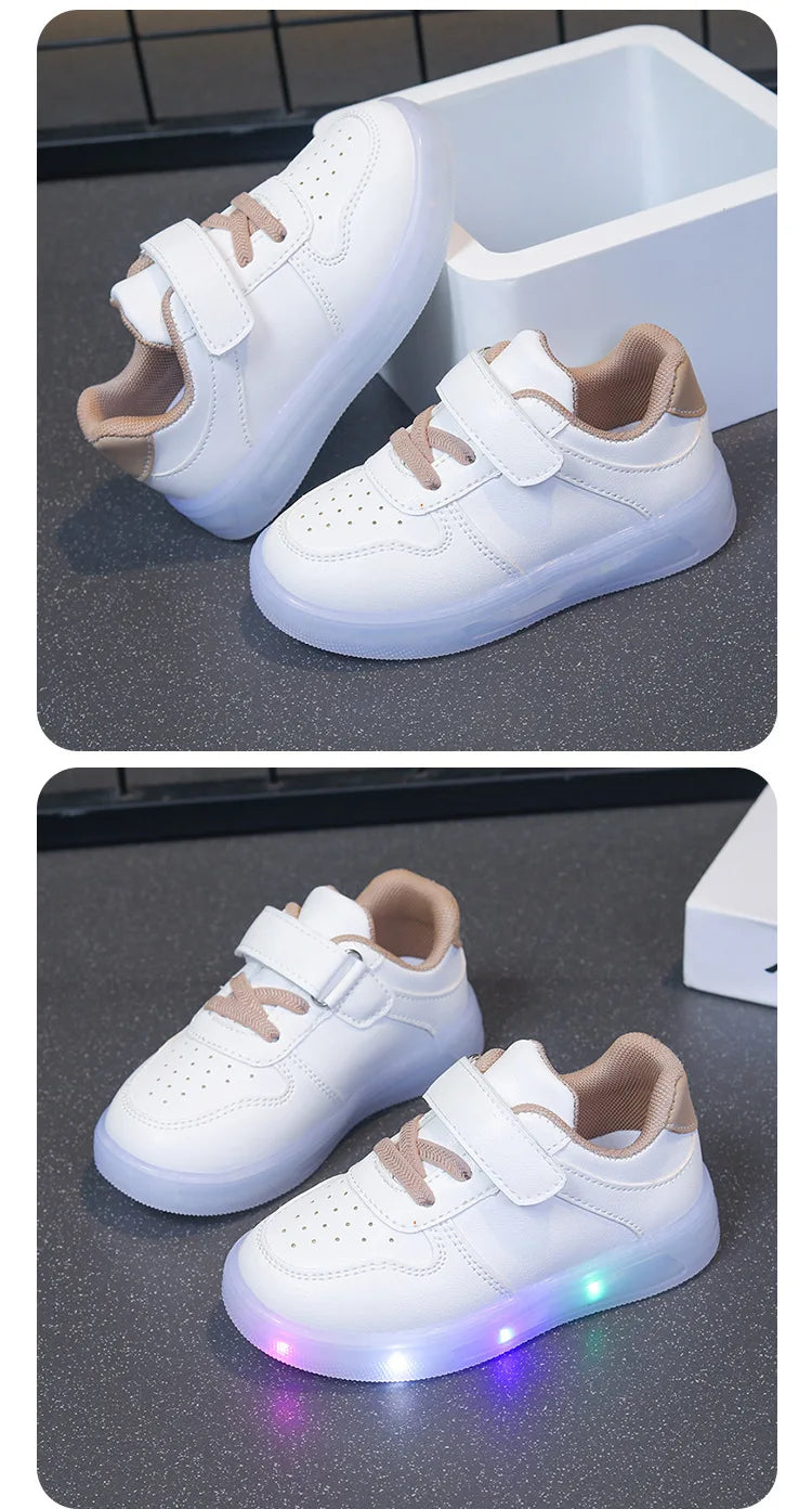 Zapatos Fashion Girls' Sneakers 2025 Spring New Kids Luminous Shoes Breath Boys Shoes Anti Slip Girls Casual Shoe Кроссовки