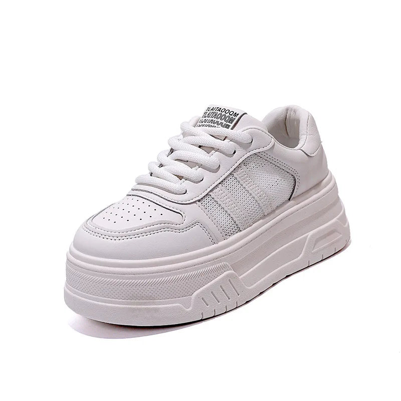 White Sneakers for Women Versatile Thick-Soled Height-Increasing Summer Height-Increasing Sports Casual Board Shoes