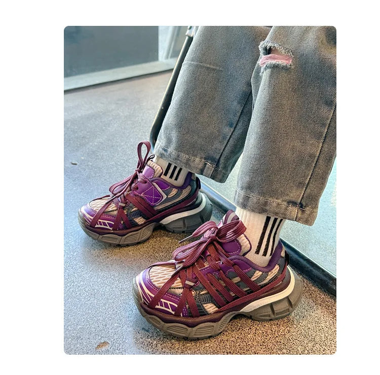 Children's Sneakers Chunky New Girls Basketball Shoes Fashion Versatile Kids Causal Boys Sports Shoes for School Breathable
