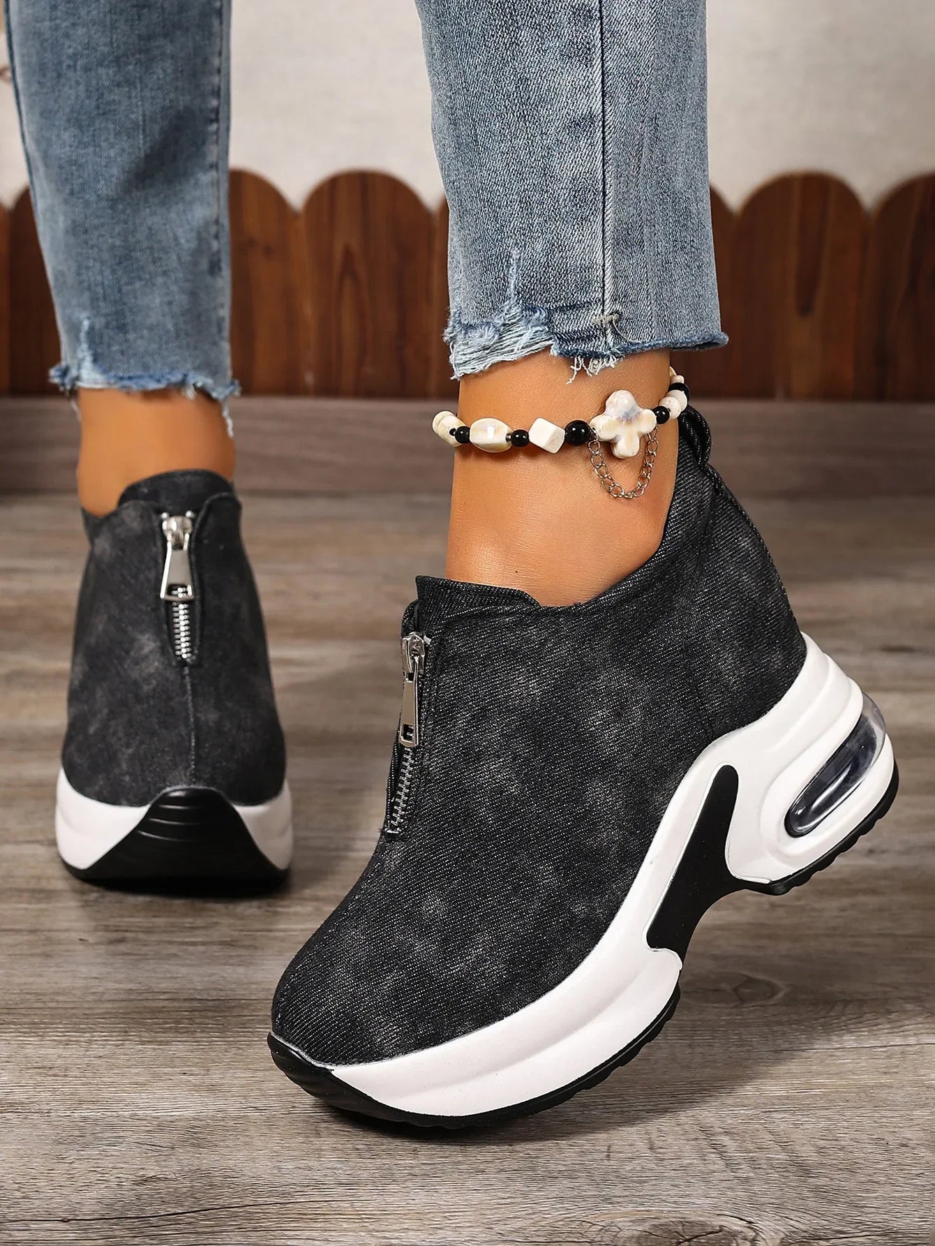 Women Sneakers Anti-slip Platform Wedge Sneakers Women Slip on Casual Lady Vulcanized Shoes Women Zapatos De Mujer2026