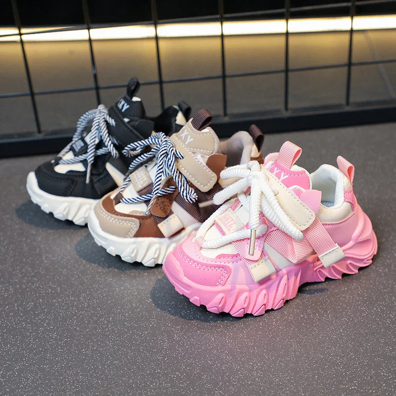 Kids Sport Chunky Shoes Mesh Breathable Casual Girls Sneakers children boy Shoes