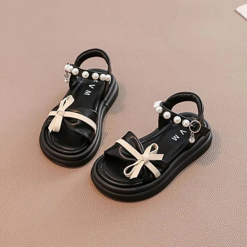 Girls' Shoes Children's Princess Sandals 2025 New Summer Summer Baby Soft Soled Ocean Beach Big Children's Sandals
