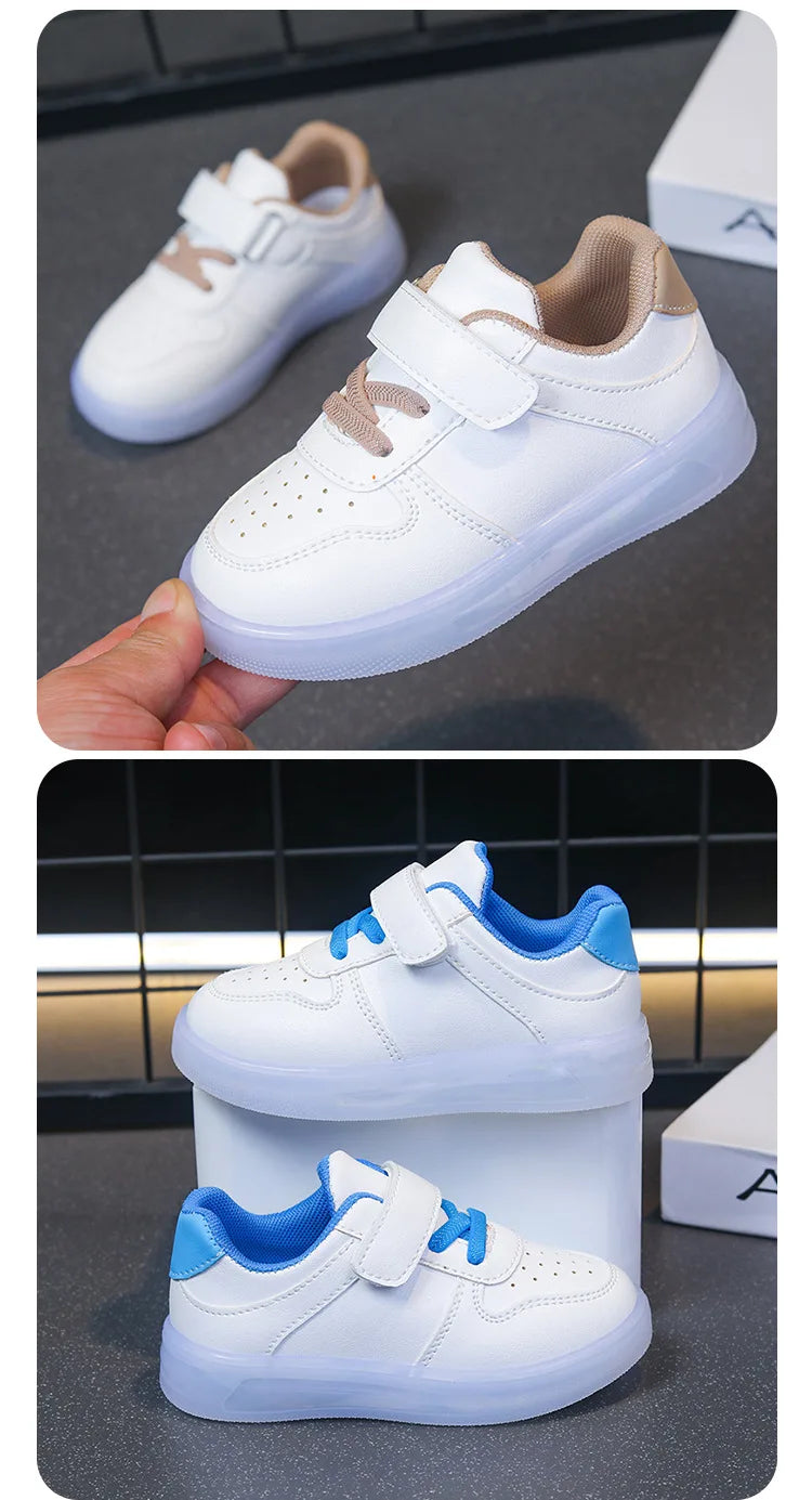 Zapatos Fashion Girls' Sneakers 2025 Spring New Kids Luminous Shoes Breath Boys Shoes Anti Slip Girls Casual Shoe Кроссовки