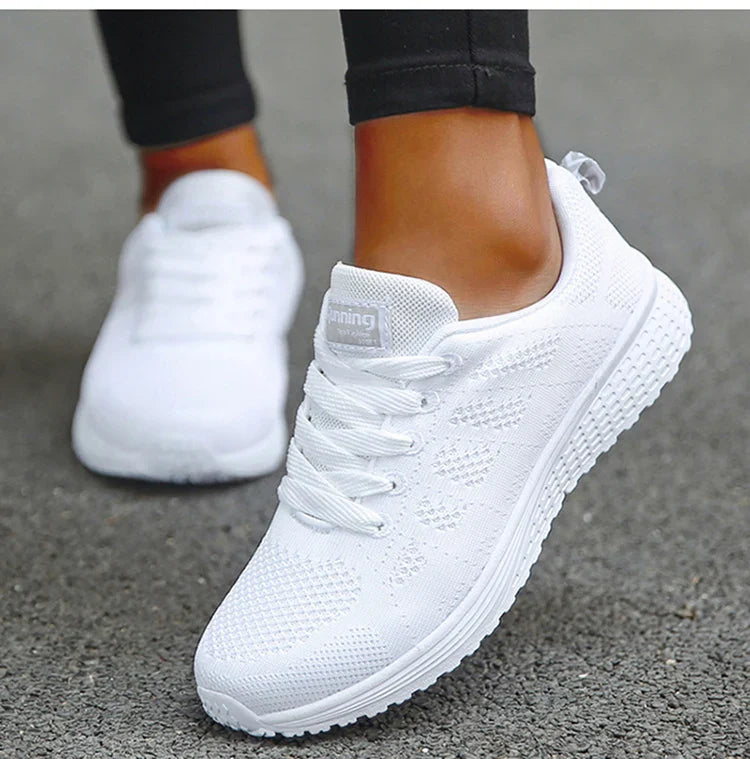 Woman Sneakers Shoes Fashion Lace Up Women's Sneakers Offers Solid Women's Sports Shoes Non-Slip Footwear Shoes For Women