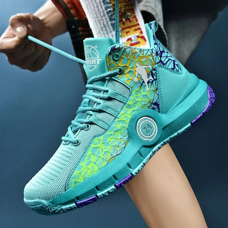 High Quality Basketball Shoes Men Sneakers Boys Basket Shoes Autumn High Top Anti-slip Outdoor Sports Shoes Trainer Male Summer