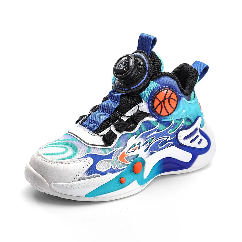 Kids Sneakers Fashion Basketball Shoes for Children Boys Breathable Mesh Sneakers Casual Sports Shoes New Design Trainers