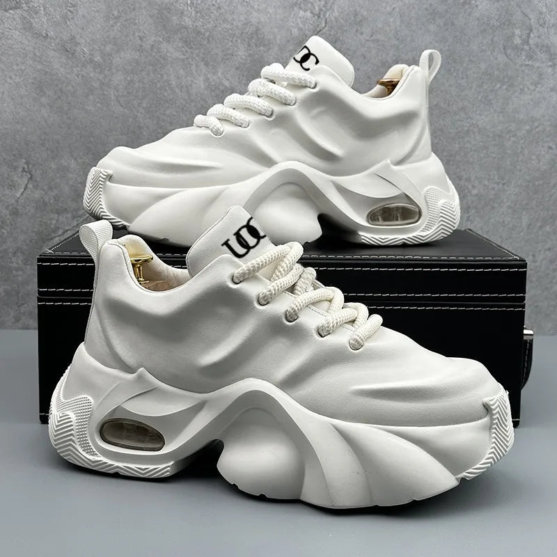 Men Shoes Designer Luxury Casual Sneakers Breathable Platform Shoes for Men Fashion Height Increasing Comfortable Non-slip Shoes (Available)