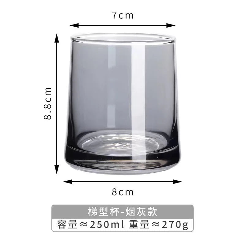 INS-style glass cups,colored trapezoidal couple's household whiskey glasses, bar and hotel mouthwash cups, beer mugs, water cups