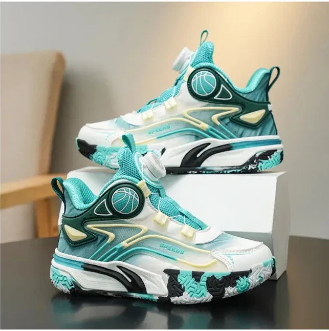Boys Basketball Shoes Training Running Sports Sneakers Spring Autumn New Style Middle Large Children Boy Knob Movement Footwear