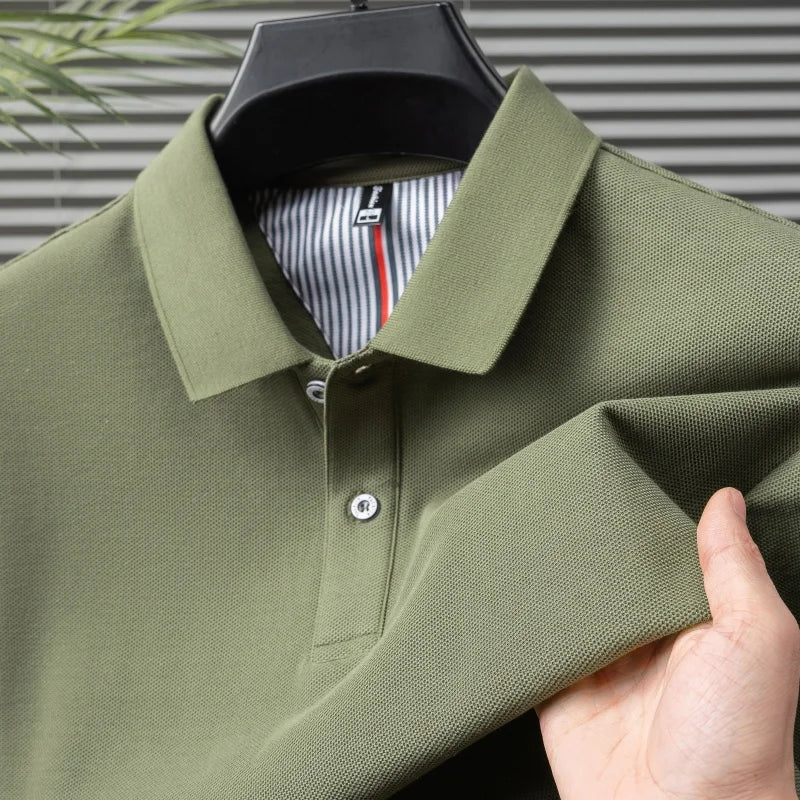 100% cotton high-quality brand summer new comfortable and breathable polo shirt men's golf business casual hot selling short top