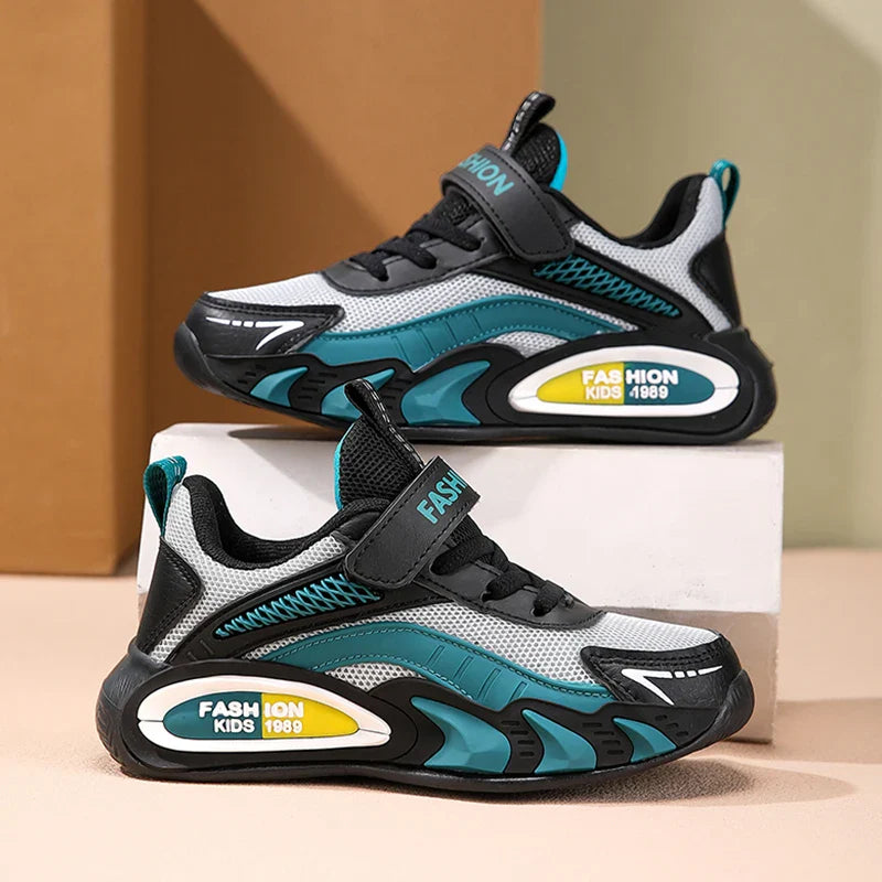 Children's Sneakers for Boys Breathable Mesh Running Sports Shoes Lightweight Students Kids Casual Walking Shoes Non-Slip