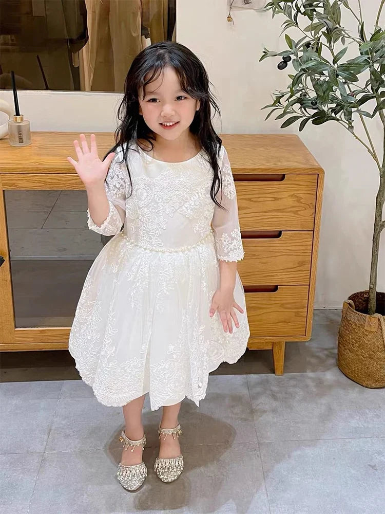 Girls' high-heeled princess shoes model catwalk show silver children's dress shoes shiny stage crystal sandals