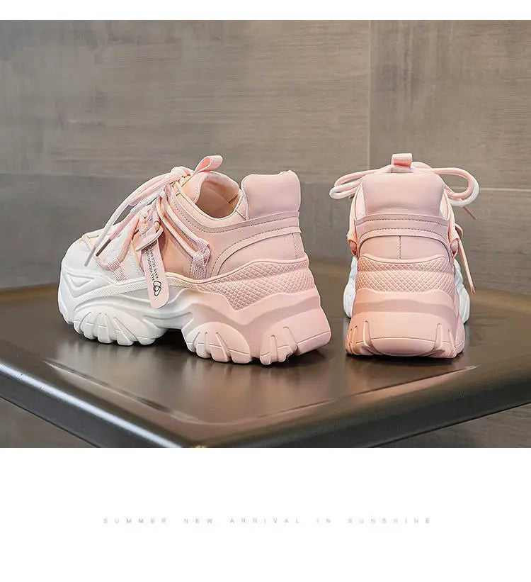 Women's Shoes Casual Shoes Spring Sneakers Platform Woman-shoes Tennis Female Fashion Thick Sole 2024 Roses Trainers Increased I