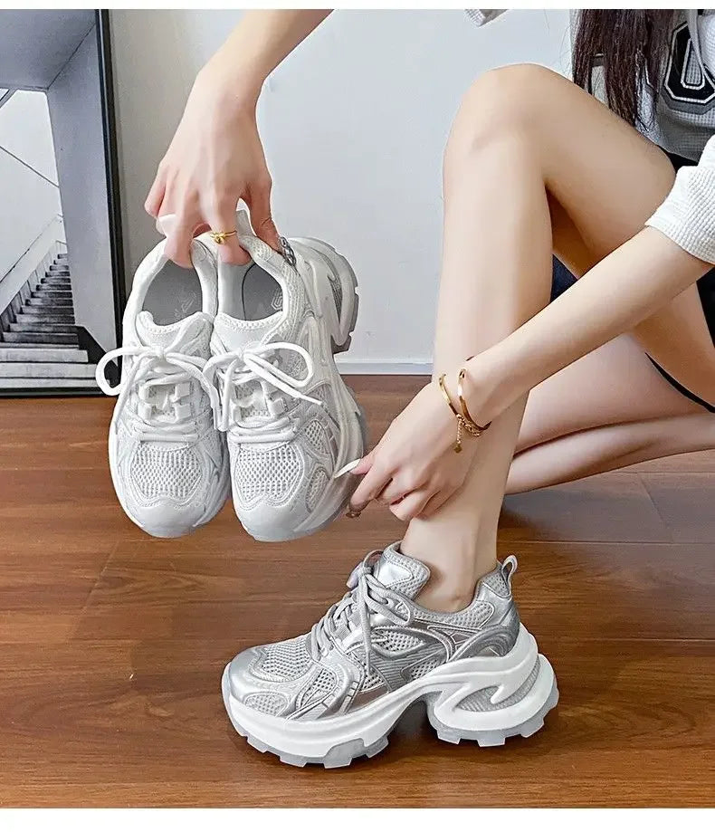 Athletic Woman Footwear 2025 New Sneakers Sports Designer Luxury Vulcanized Shoe Trends On Sale Mesh Breathable Shoes for Women