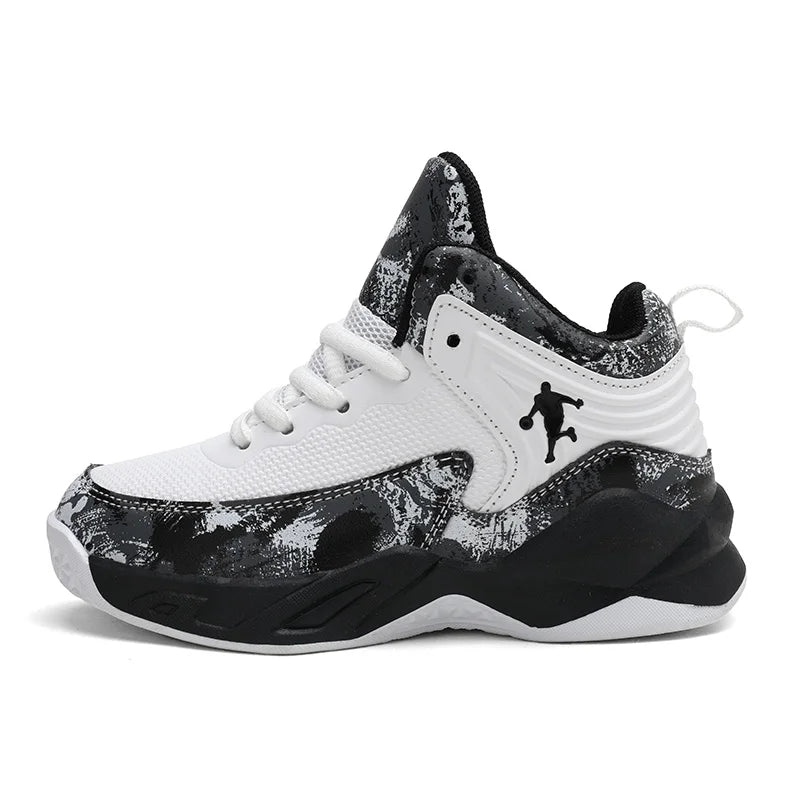 Basketball Shoes for Kids Sneakers New Boys Brand Thick Sole Non-slip Children Sports Shoes Child Boy Basket Trainer Shoes