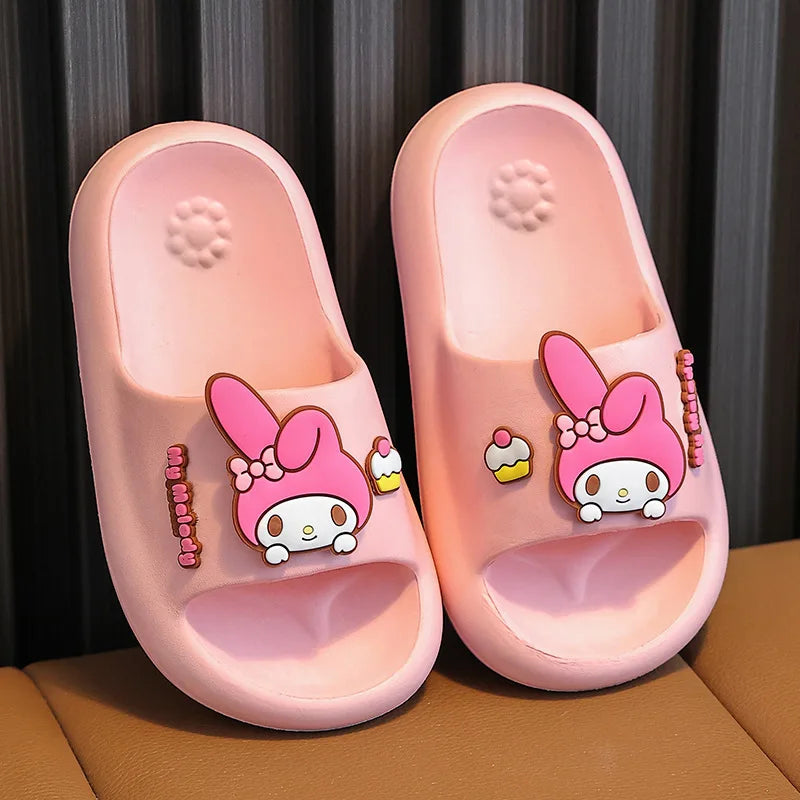 Sanrio Children's Slippers Baby Indoor Flip-Flops Boys and Girls Bathroom Non-slip Sense of Cloud Sandals