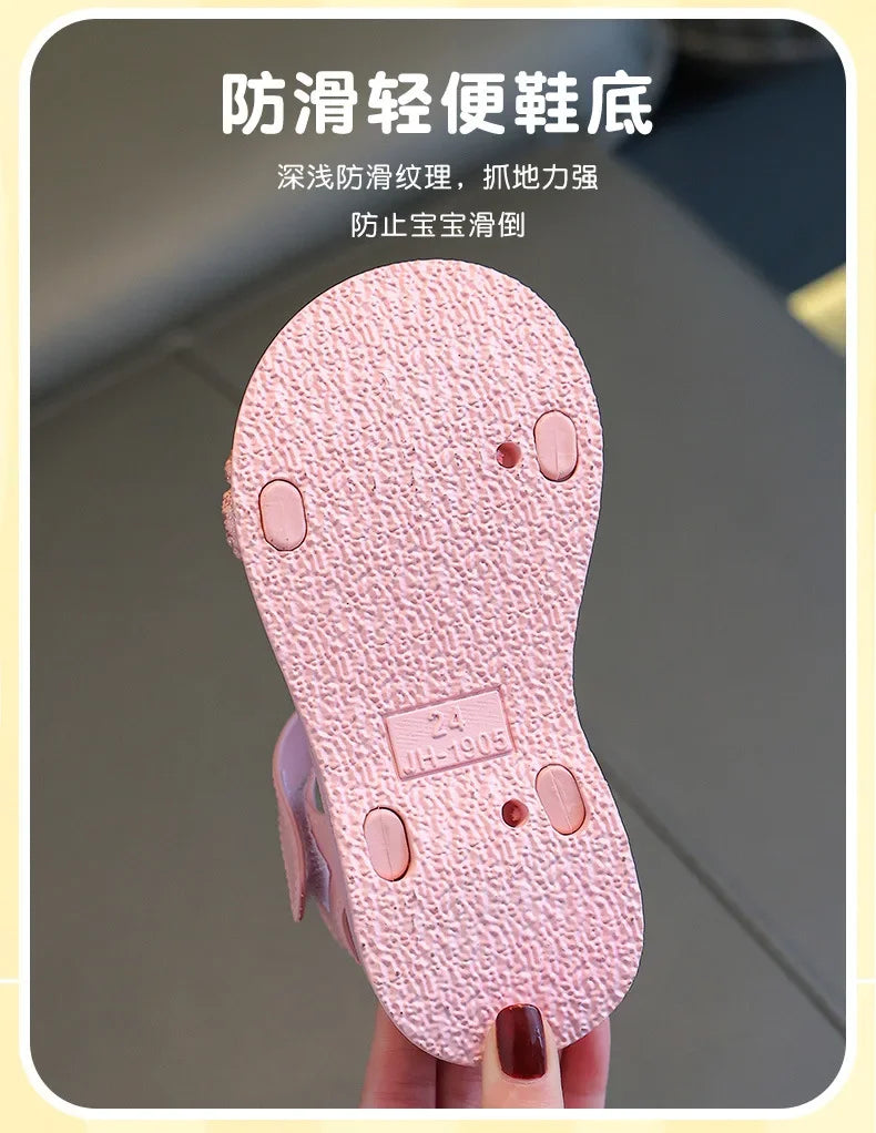 Outdoor Summer Versatile Girls Sandals Children Princess Shoes Casual School Kids Shoes Beach Sandals Children Students Kids