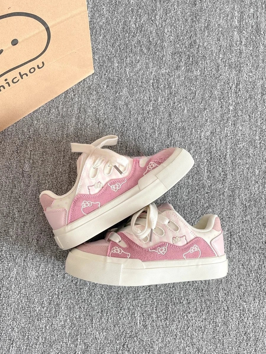 2025 New Women's Casual Flat-soled Sports Shoes Cute Patterns Trainers Ladies Sneakers Breathable Star Women Sneakers