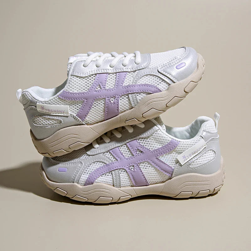 Women's Shoes Casual Platform Shoes Women Round Toe Lace-Up Tennis Vulcanized Sneakers New Style Korean Couple Elderly Shoes