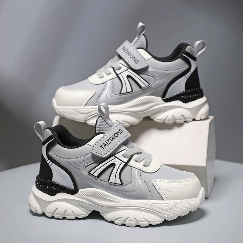 Kids Sneakers Casual Sports Shoes for Children 2025 New Design PU Leather Sneakers Boys Fashion Printed Running Shoes Trainers