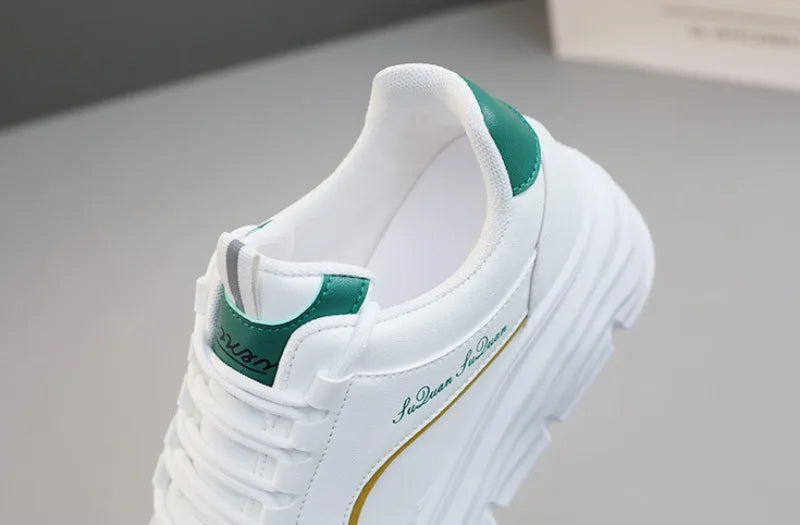 Women's Sneakers Spring Trend Lace-up Platform Casual Shoes Student Small White Shoe Old Dad Style Soft Sole Flat Shoe Versatile