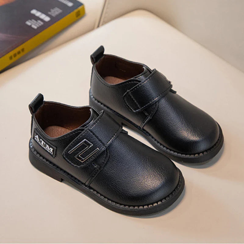 Boy Leather Shoe Spring Autumn Soft Kids Party Shoes Fashion Black Classic Children's Versatile Loafers for School Performance