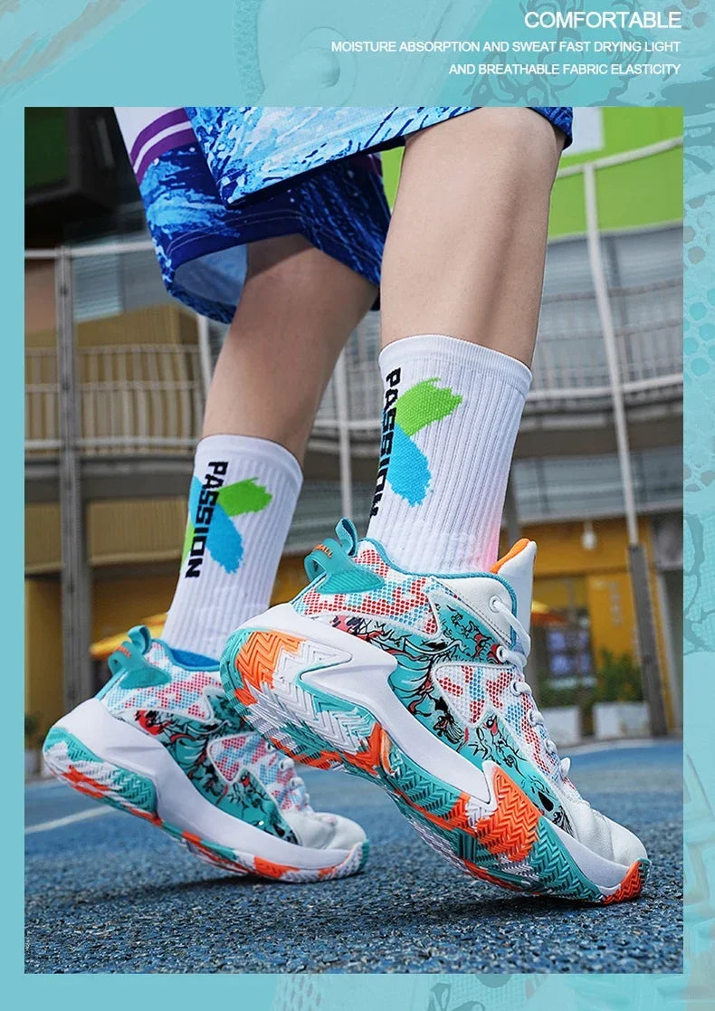 Men Basketball Shoes Light Sports Shoes Non-slip Trainer Women Unisex Breathable Athletic Outdoor Unisex High Quality Sneakers