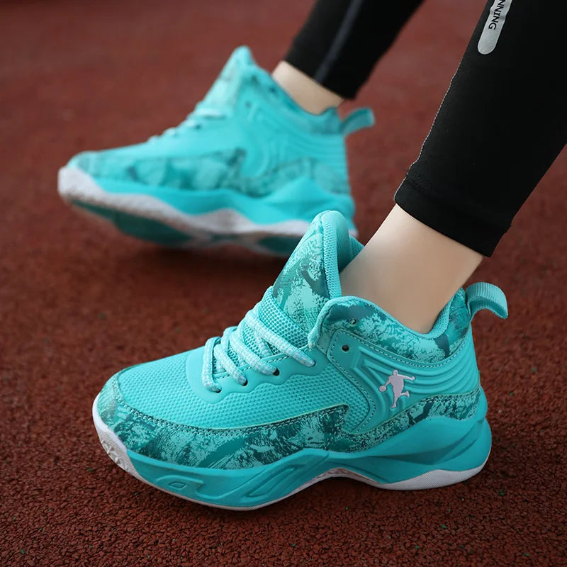 New Boys Brand Basketball Shoes for Kids Sneakers Thick Sole Non-slip Children Sports Shoes Child Boy Basket Trainer Shoes