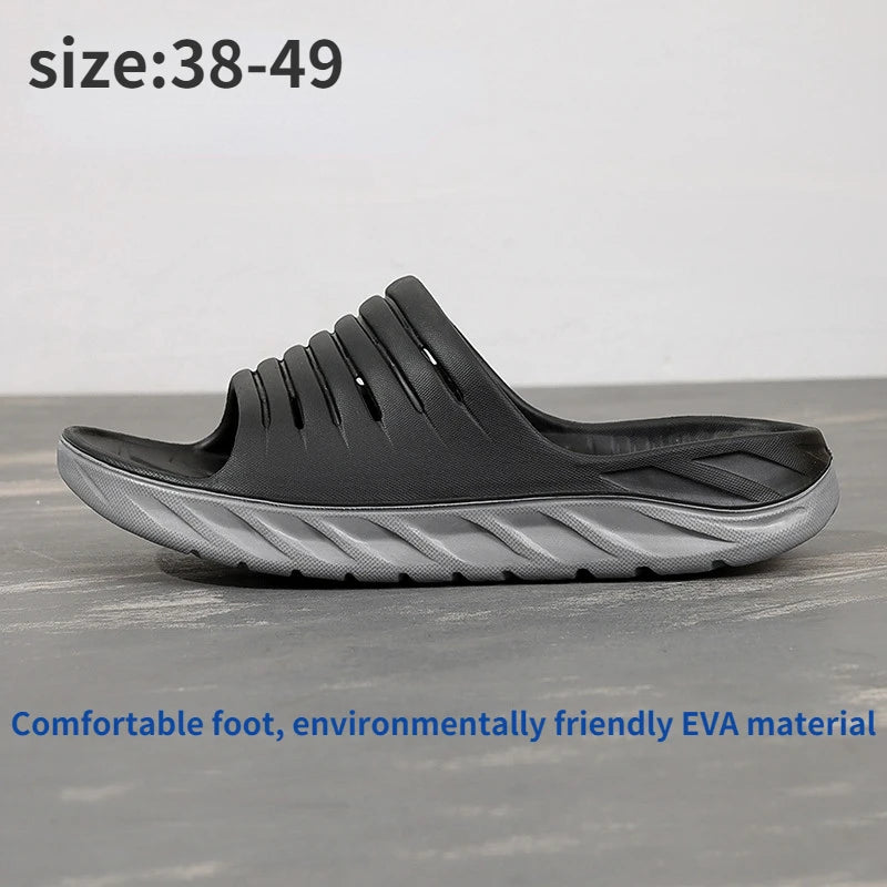 Slippers Men's Summer Large Size 49 Thick-soled Soft Material Arch Shock Absorption Flip-flops Beach Shoes Non-slip Safety Shoes