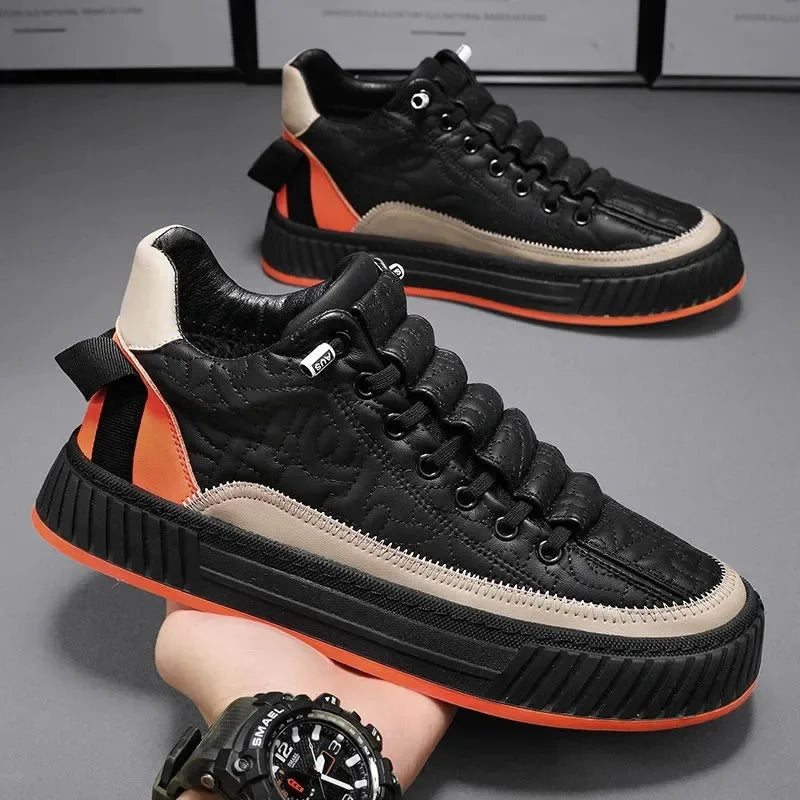 Men Sneakers Fashion Trend Luxury Brand Casual Flat Shoes Vulcanize Shoe Male Outdoors Non-slip wear-resistant Hiking Shoes 2023 (Available)