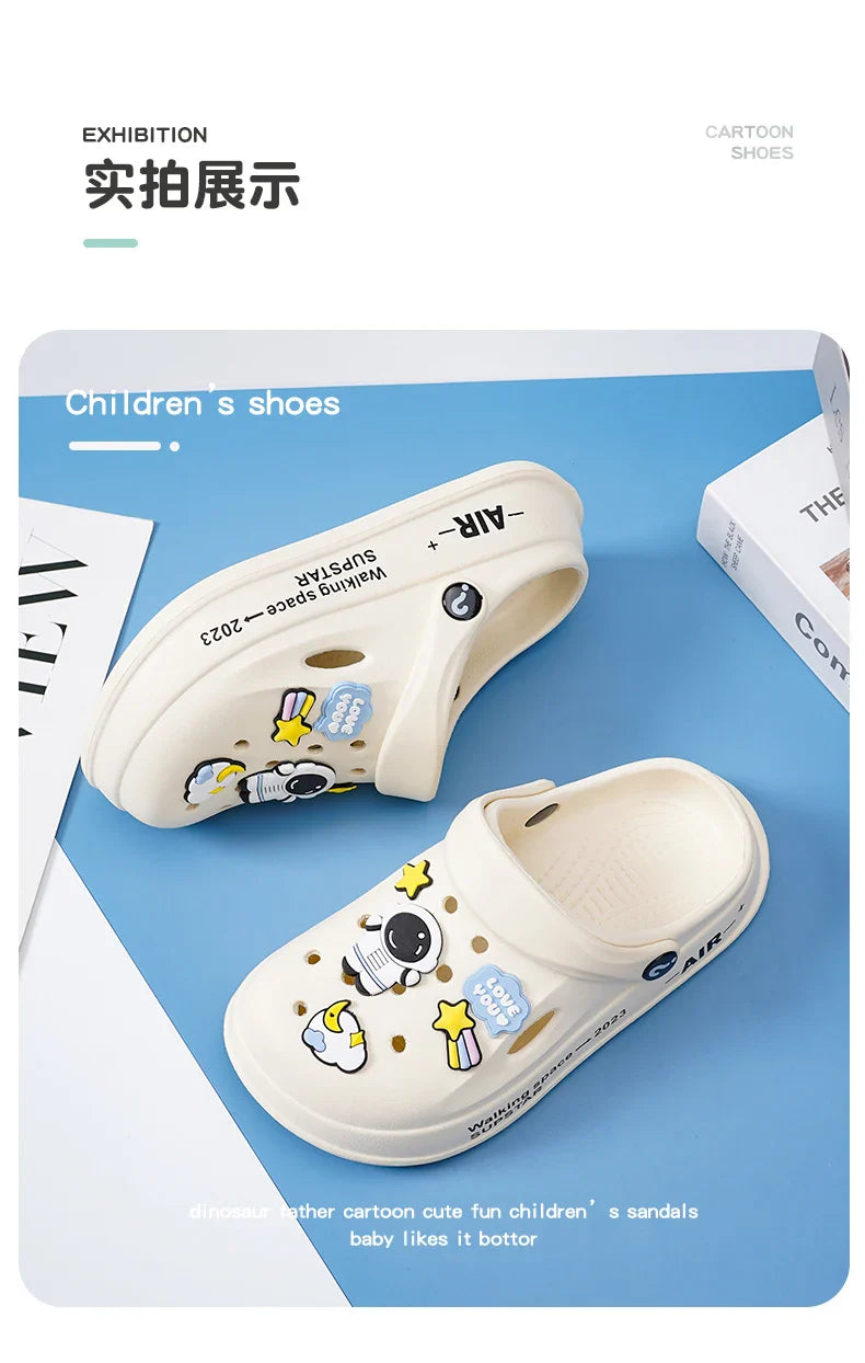 Kids Summer Sandals EVA Design Children Slippers Soft Non Slip Platform Slides Outdoor Garden Shoes High Quality Fashion Shoes